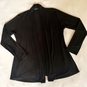 ECLA Comfy Long Sleeve Black Open Cardigan